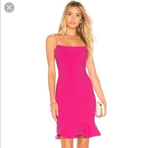 LIKELY Banks Dress in Fuchsia